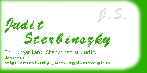 judit sterbinszky business card
